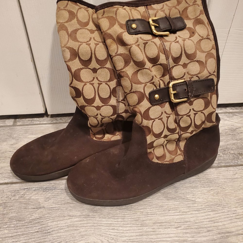 Coach Tan and Brown Women's Boots
